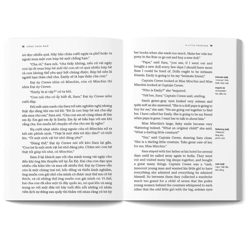 Sách - Công Chúa Nhỏ - A Little Princess - Song Ngữ Việt-Anh