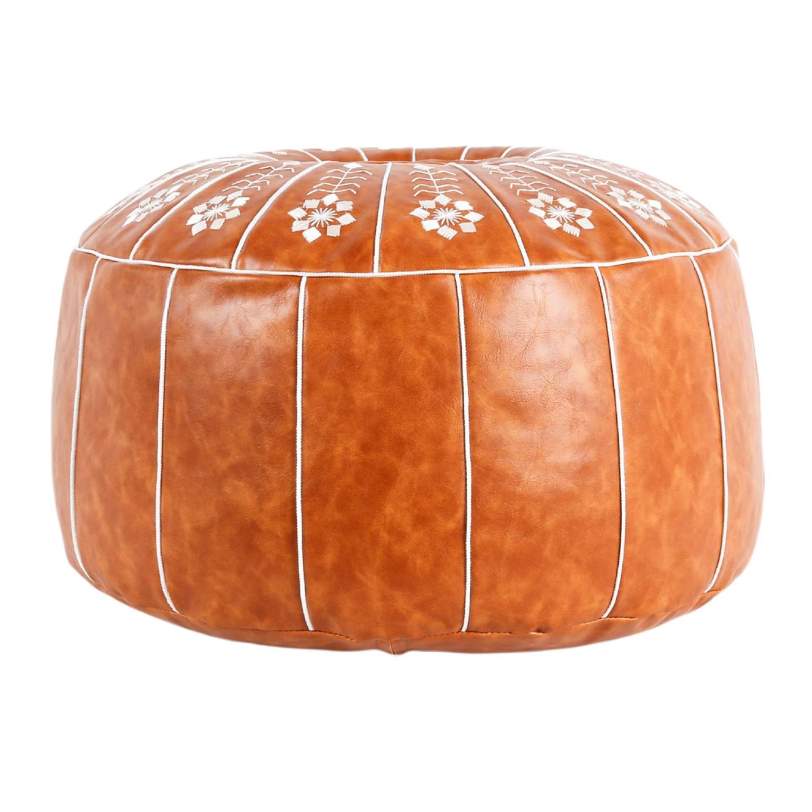 21inch Unstuffed Footstool Pouf Cover Morrocan Pouf Ottoman Cover for Bedroom Decor
