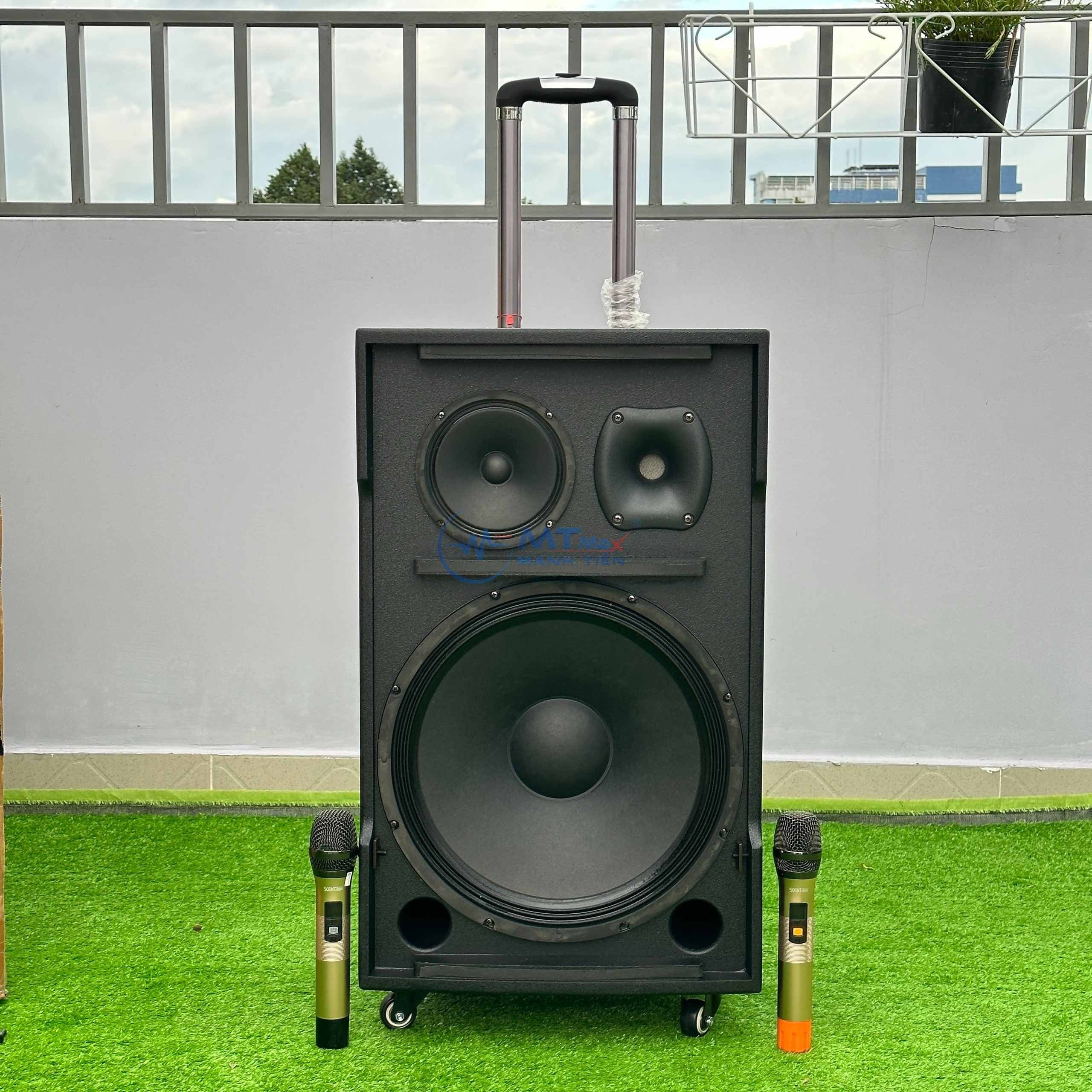 Loa Kéo Có Micro Hay Bậc Nhất Soontran SG315 Bass 35cm Công Suất 600W Tùy Chỉnh Bass, Treble, Echo, Delay Hàng chính hãng