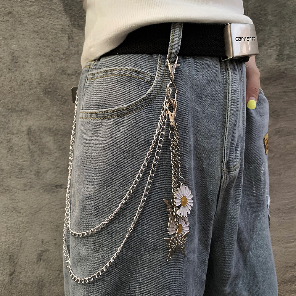 Dây xích treo quần áo hoa cúc phụ kiện thời trang phong cách Hàn Quốc