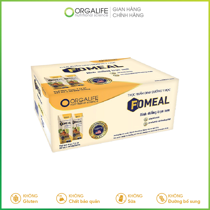 Thùng 30 hộp thực phẩm Formeal dinh dưỡng y học - Thay thế bữa ăn, dễ hấp thu - dành cho người bệnh - Orgalife