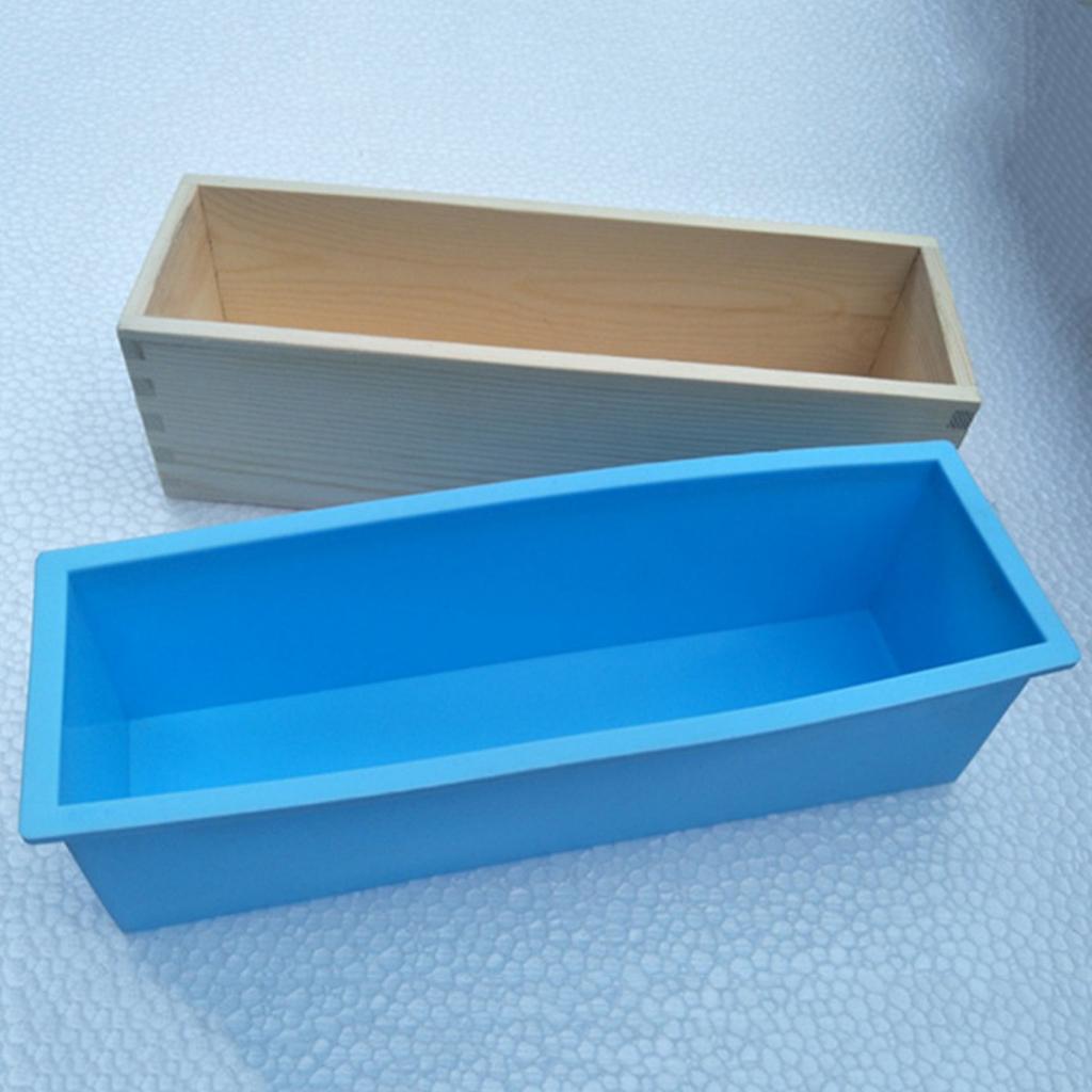 42oz Soap Silicone  Loaf Wood Box for  Making DIY