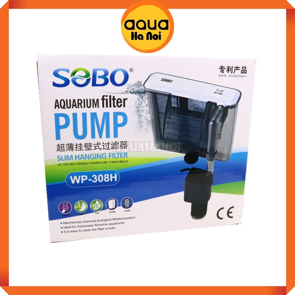 Lọc thác SOBO WP 308/408/508H treo hồ cá cảnh thủy sinh mini - dạng mỏng - tiết kiệm điện