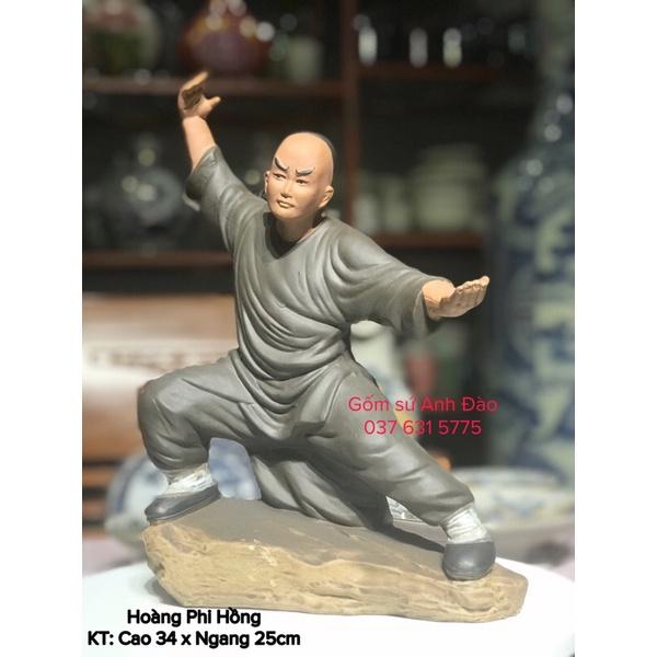 Tượng Hoàng Phi Hồng ghép bonsai, trang trí tiểu cảnh