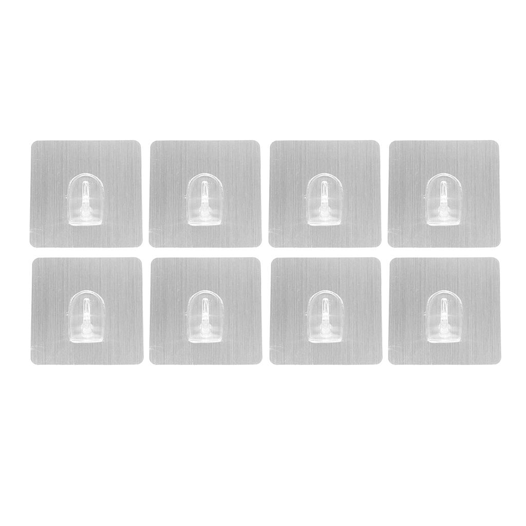 Wall Door House Home Square Plastic Self Adhensive Sticky Hook Hooks Holder