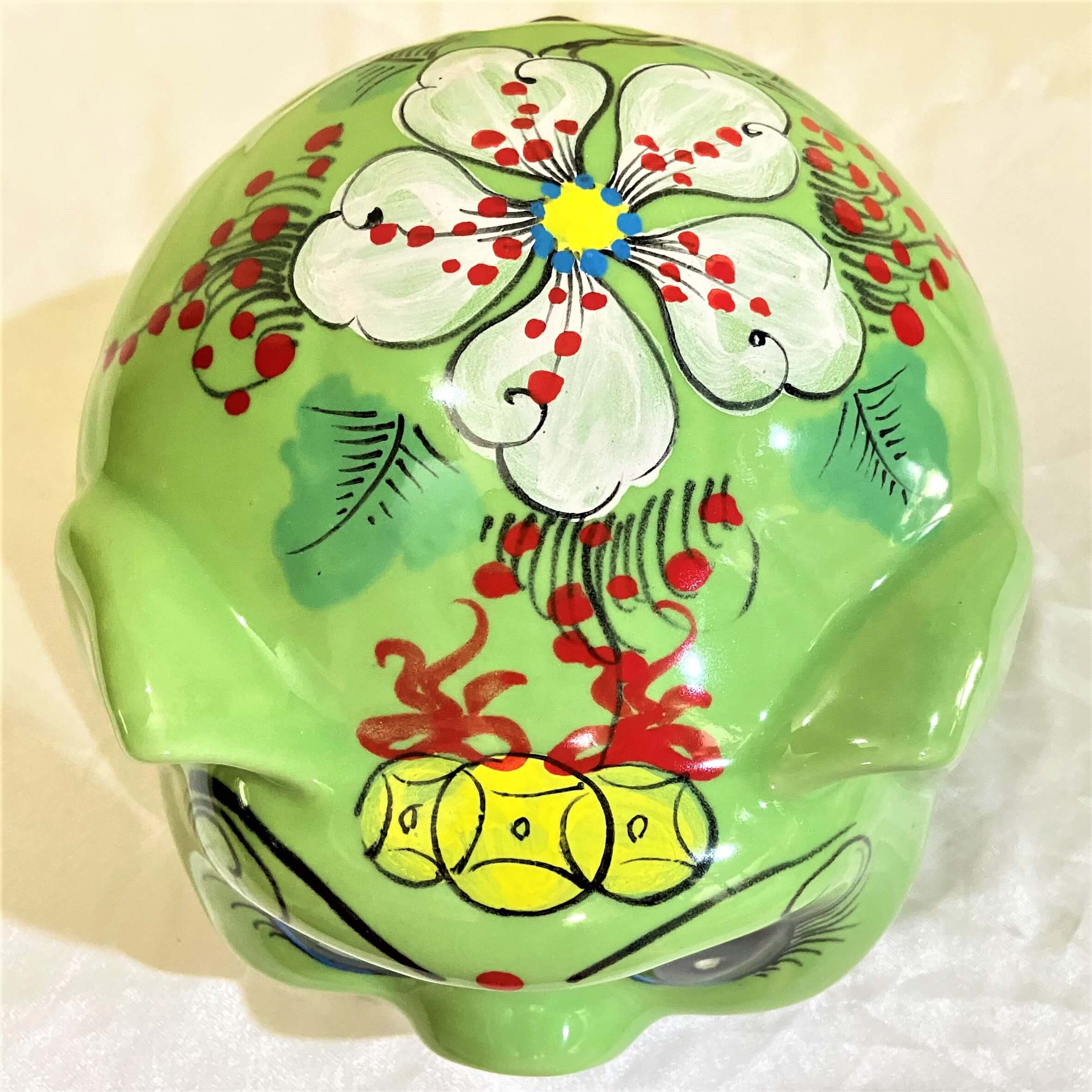 Heo Sứ Bát Tràng Tai Vểnh Tài Lộc 5 Màu Cao 16cm