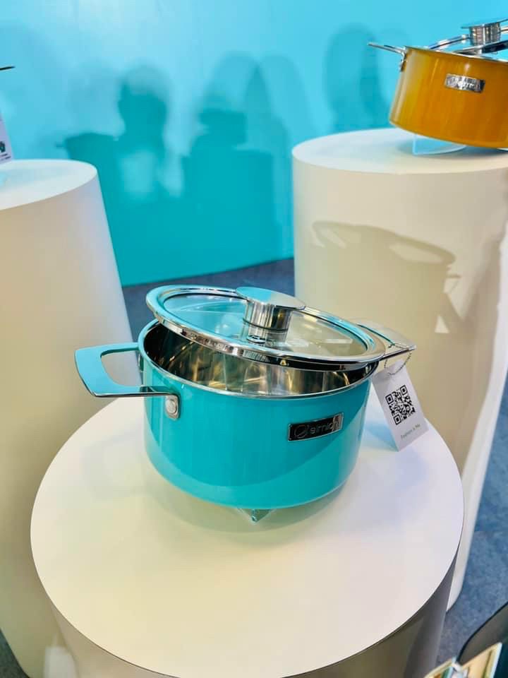 Nồi inox mầu, 3 lớp liền khối Elmich Hera - Hàng Chính Hãng