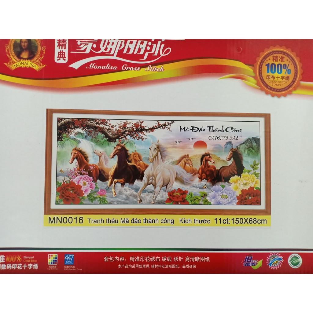 Tranh thêu chữ thập Mã Đáo Thành Công MN0016-150x68cm