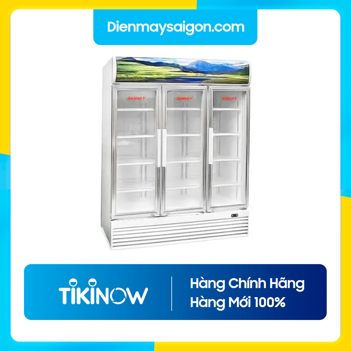 TỦ MÁT 3 CÁNH SANAKY 1500 LÍT VH-1520HP ĐỒNG (R134A)-HÀNG CHÍNH HÃNG