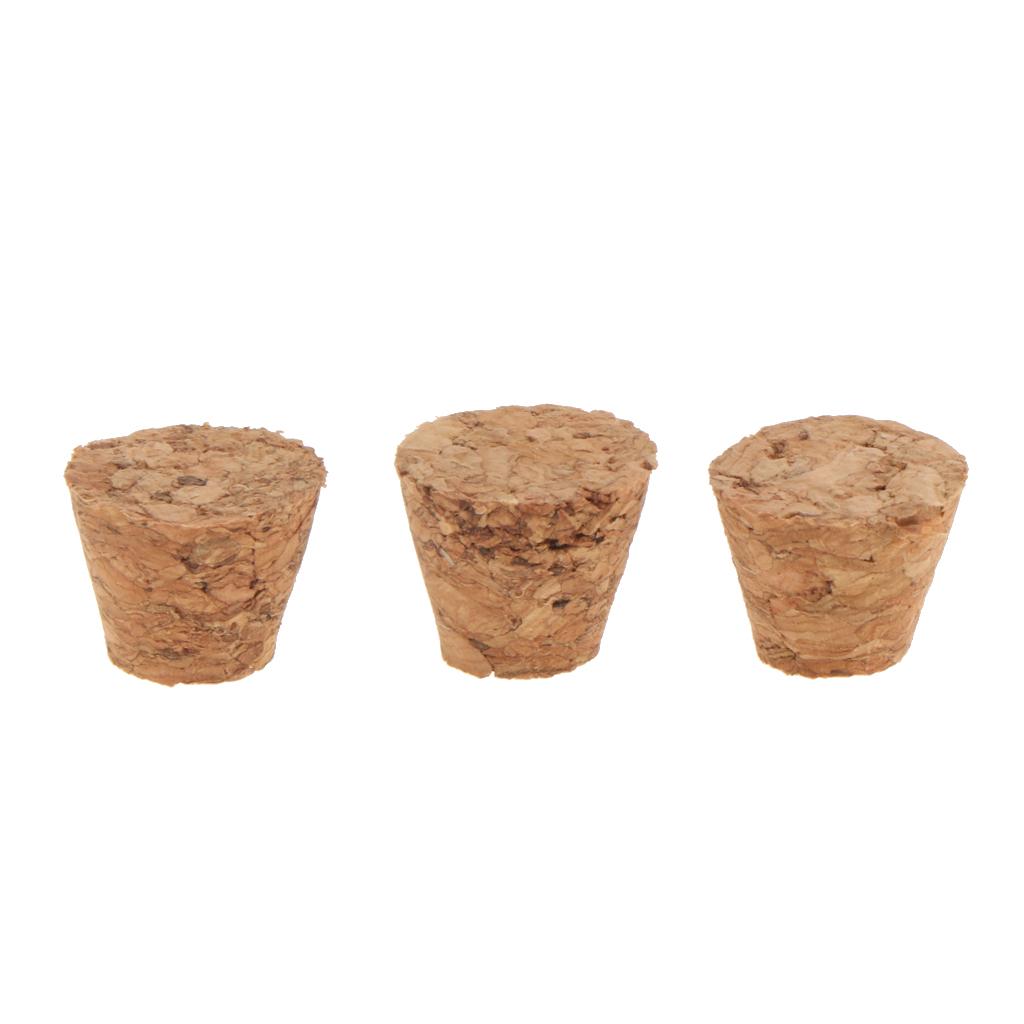10pcs Tapered Unused Taper Natural Corks Stopper for 7-18mm Bottle DIY Craft