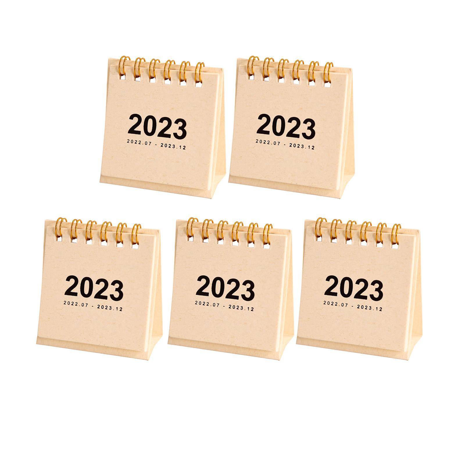 Portable 2023 Desk Calendar Important Dates Decoration New Year Desk Calendar for Office