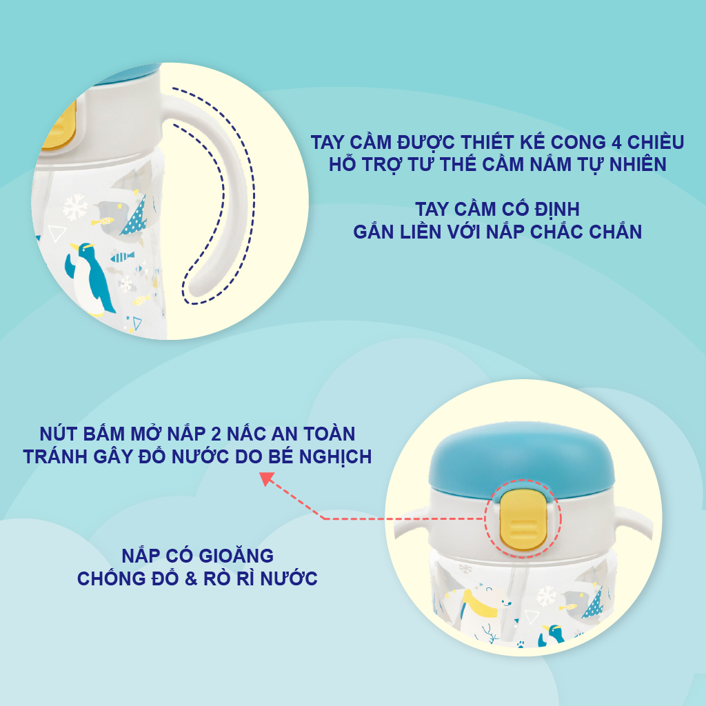 Bình tập uống nước RICHELL Nhật MUGOOD bước 1 | Baby