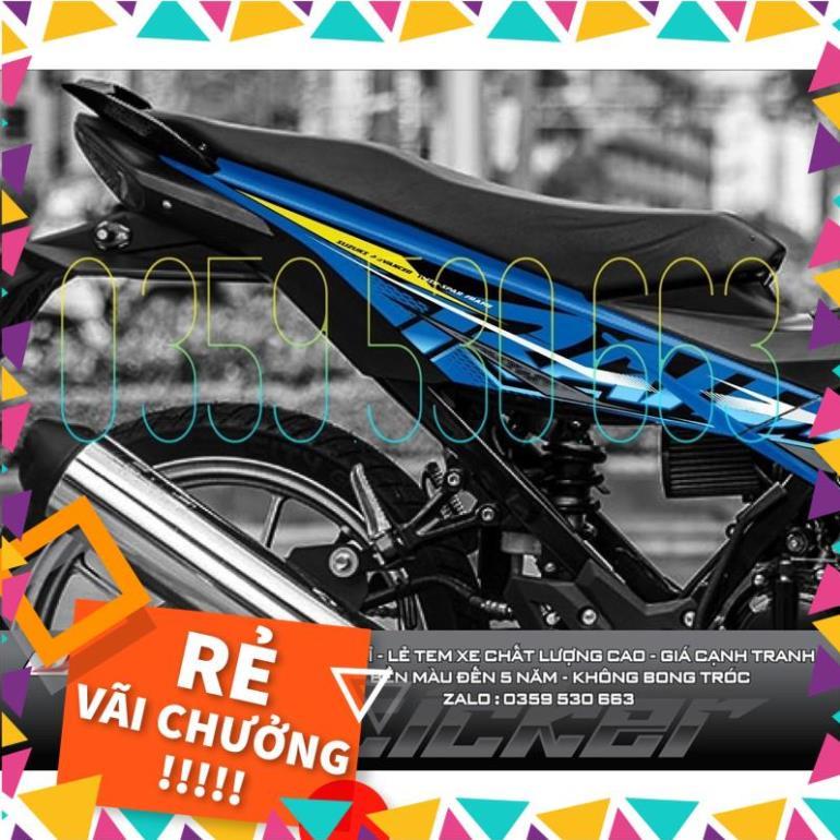 Tem rời Raider - mẫu 2021 dán xe xanh gp zin - không bay màu