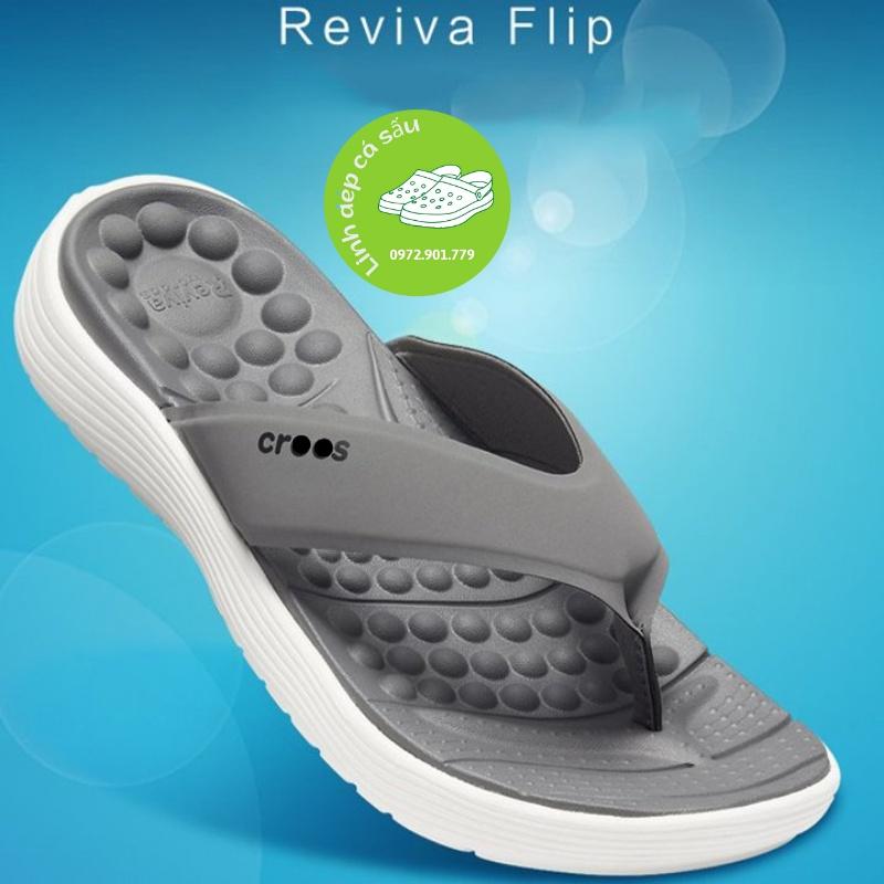 Dép xỏ ngón Cross riviva màu ghi xám dành cho nam