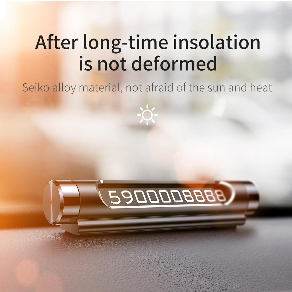 Bảng số điện dùng trên xe hơi Baseus All Metal Temporary Parking Number Plate Series 2