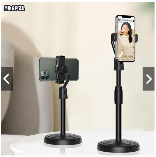 Thiết bị đỡ điện thoại có kẹp đỡ xoay 360 độ, thiết kế thân có thể điều chỉnh được độ dài, thích hợp đặt bàn để học online, live bán hàng, xem điện thoại,...