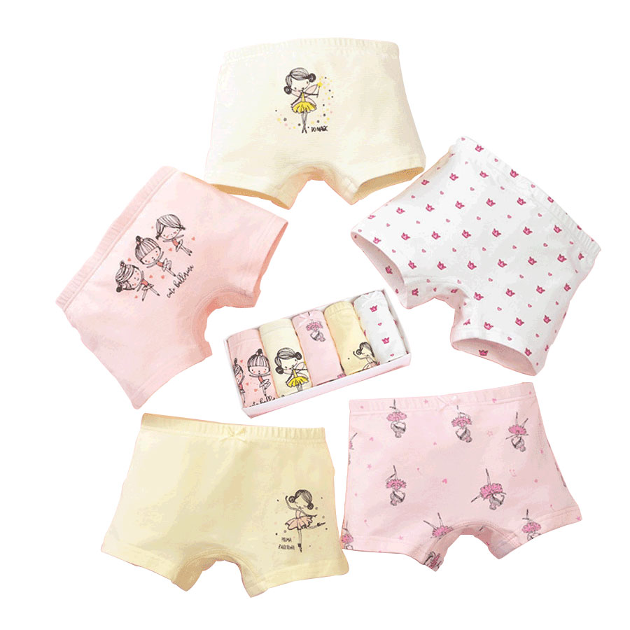 Combo 5 Quần Chíp Đùi Cho Bé Gái, Quần Lót Cho Bé Gái Cao Cấp Cho Bé Gái Từ 13-40 Kg - Bafaby Kids