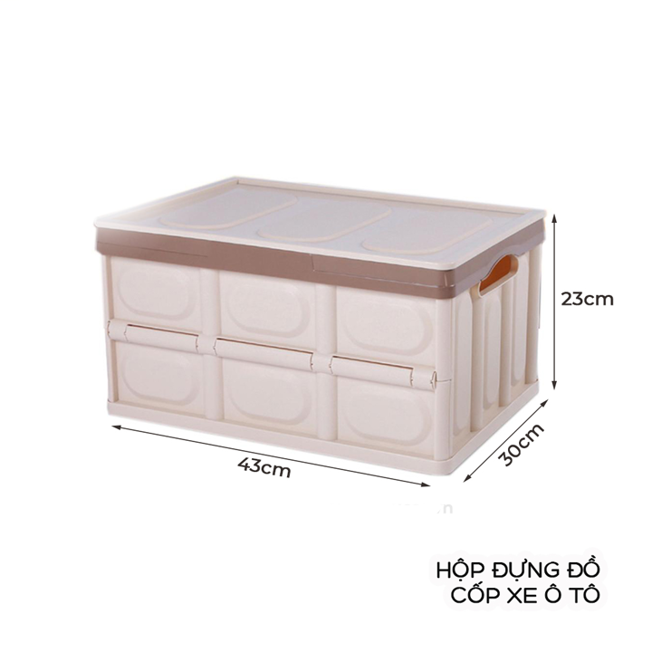 Hộp Đựng Đồ Để Cốp Xe Ô Tô Gấp Gọn | Hộp Đựng Đồ Để Xe Ô Tô Bằng Nhựa Gấp Gọn Tiện Dụng, Chống Nước, Gấp Gọn Không Tốn Diện Tích