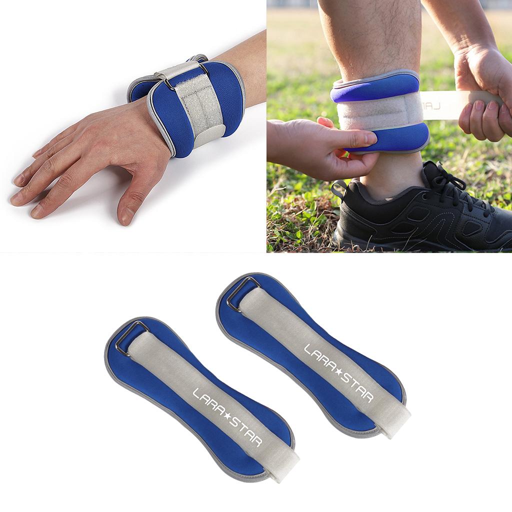 Adjustable Wrist Ankle Weights Pair 1Kg Wrist Arm Leg Running Fitness Exercises