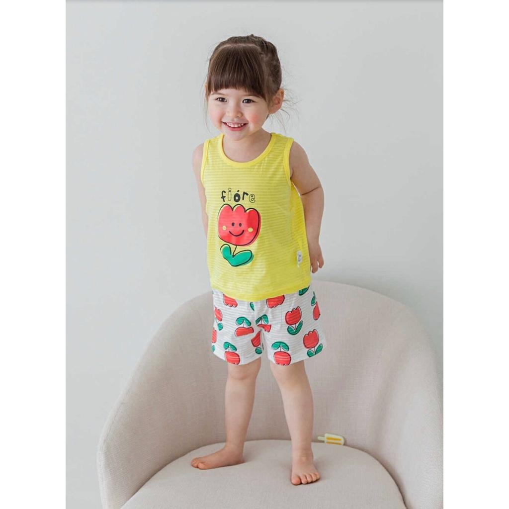 BỘ BA LỖ CAO CẤP BÉ GÁI NỘI ĐỊA HÀN, CHẤT COTTON GIẤY ORGANIC, MẪU HOA