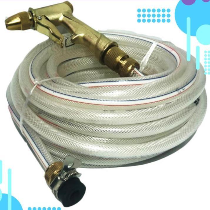 Bộ dây vòi xịt ️bơm nước phun sương️ , tăng áp 3 lần, loại 15m 206701-1 đầu đồng,cút đồng