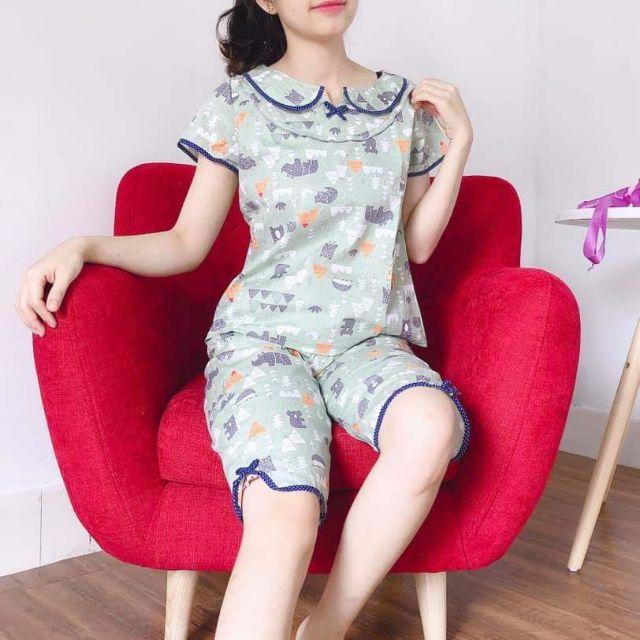 Đồ bộ mặc nhà, đồ ngủ cổ nơ đủ màu