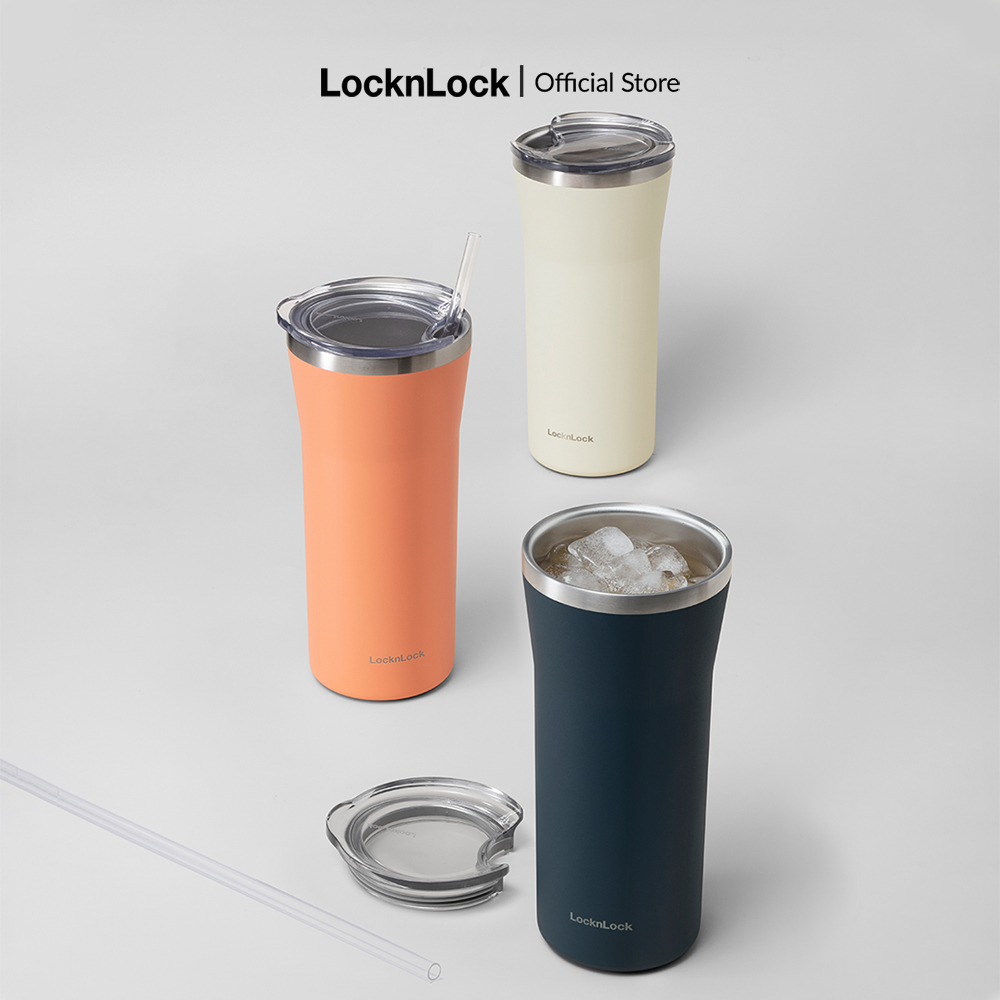 Bình giữ nhiệt Daily Essential LocknLock LHC4325- kèm ống hút và cọ vệ sinh - 870ml