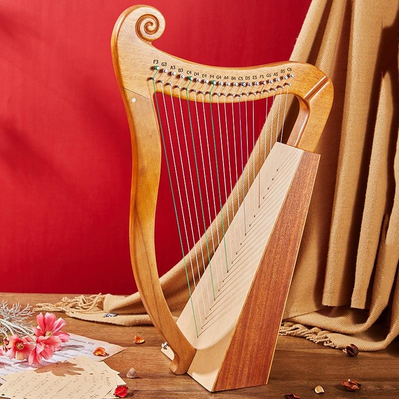 (TẶNG FULL BỘ DÂY DỰ PHÒNG VÀ TÚI ĐÀN HARP) ĐÀN HARP (HẠC CẦM, ĐÀN HẠC) HÃNG CEGA LOẠI 15 DÂY VÀ 19 DÂY CHẤT LƯỢNG CAO