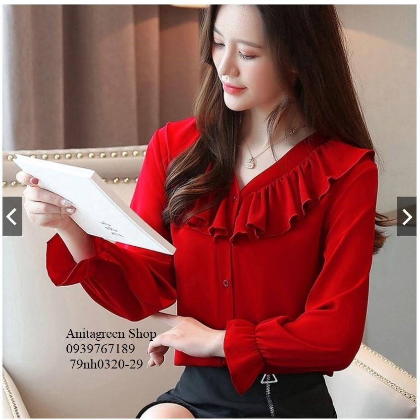 79nh0320-ÁO SƠ MI VOAN BÈO 2 MÀU s-6xl