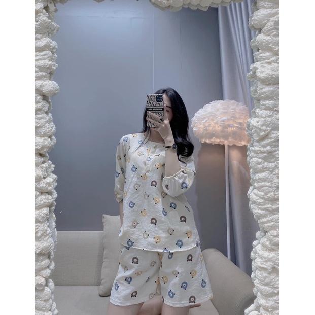 Bộ đồ ngủ kute, bộ đồ pizama có thể mặc như bộ bầu hoặc bộ sau sinh