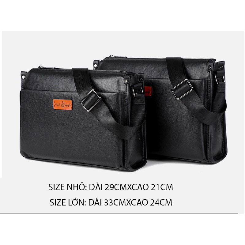 Túi đeo chéo nam DA BÒ THẬT - BEE GEE DCN9428
