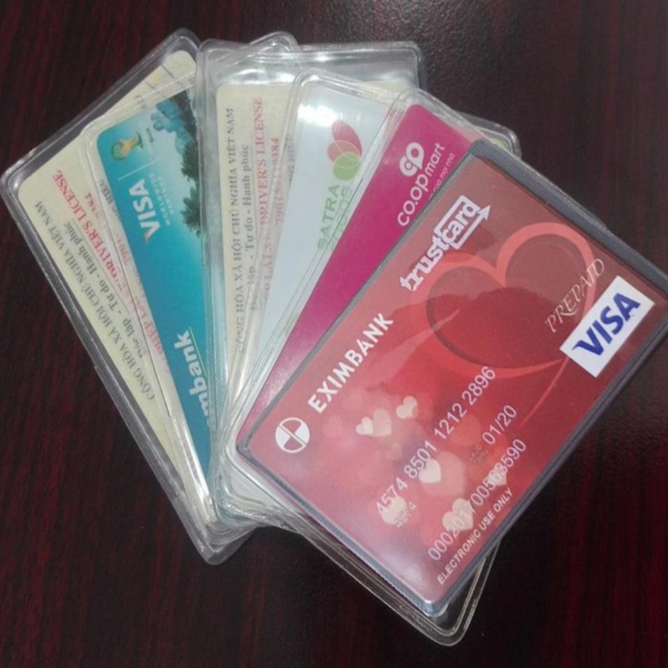 Combo 5 Vỏ Bọc Thẻ ATM, Thẻ Sinh Viên, Thẻ Nhân Viên, Túi Nhựa Đựng Bảo Vệ Thẻ ATM