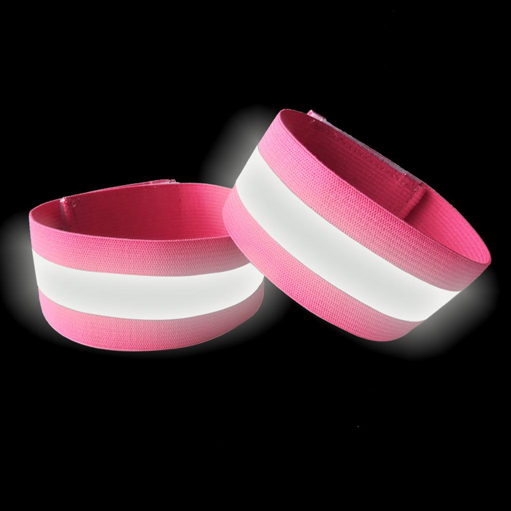 1 Pair Night Running Reflective Sport Arm Belt Armband Ankle Band Leg Strap