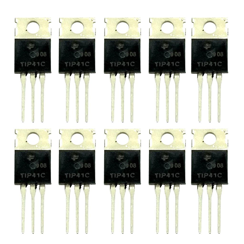 10x TIP41C NPN Transistor Công Suất Amp Chuyển Mạch Triode Đến-220 100V 6A 65W Bán Dẫn Sản Phẩm