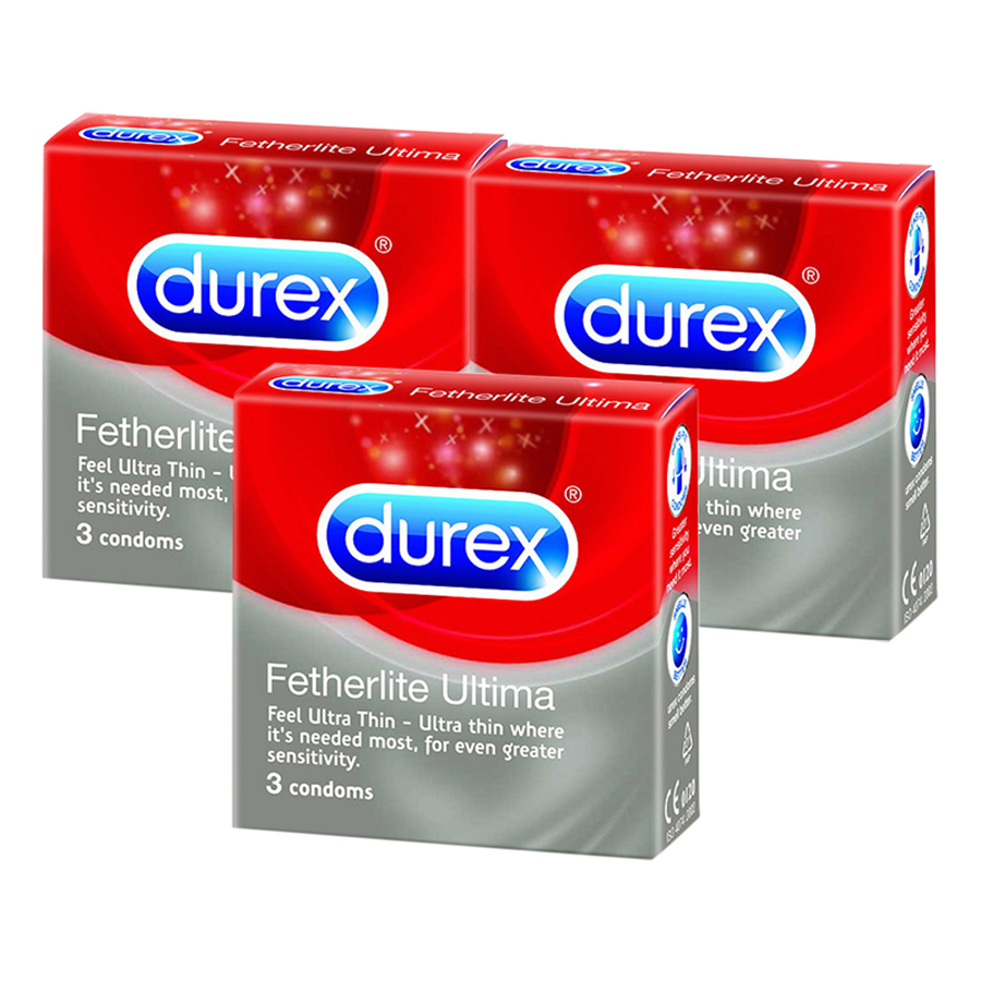 Bộ 3 Hộp Bao Cao Su Durex Fetherlite Ultima 3S - 100930503