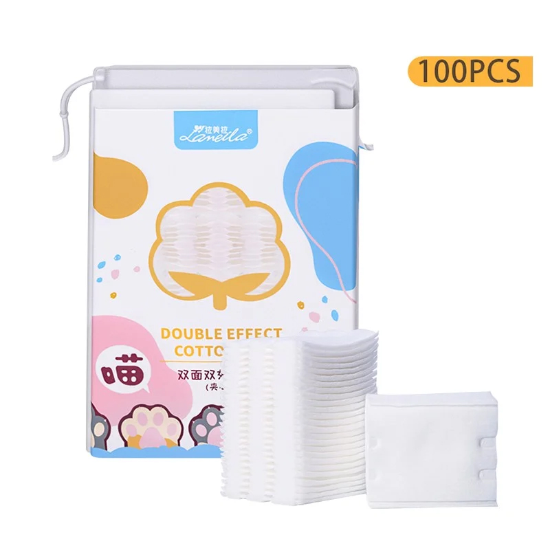 [NHẬP KHẨU CHÍNH HÃNG] Bông Tẩy Trang 222 miếng Lameila Cotton Pads 3 Lớp Làm Sạch Da Siêu Mềm Mịn Thấm Hút Cực Tốt