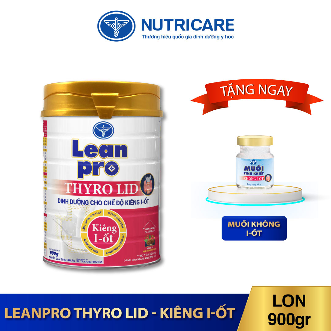 01 lon sữa Leanpro Thyro LID 900g - Dinh dưỡng cho bệnh cường giáp, giai đoạn kiêng I-ốt