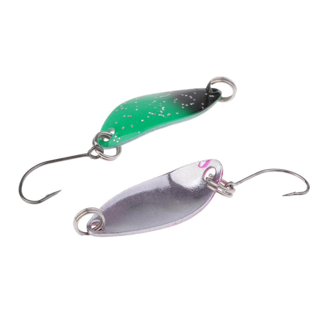 9Pcs 3.2 Cm/3G Mồi Câu Cá 9 Màu Kim Loại Dụ Mồi Câu Cá Thìa Mồi Bộ