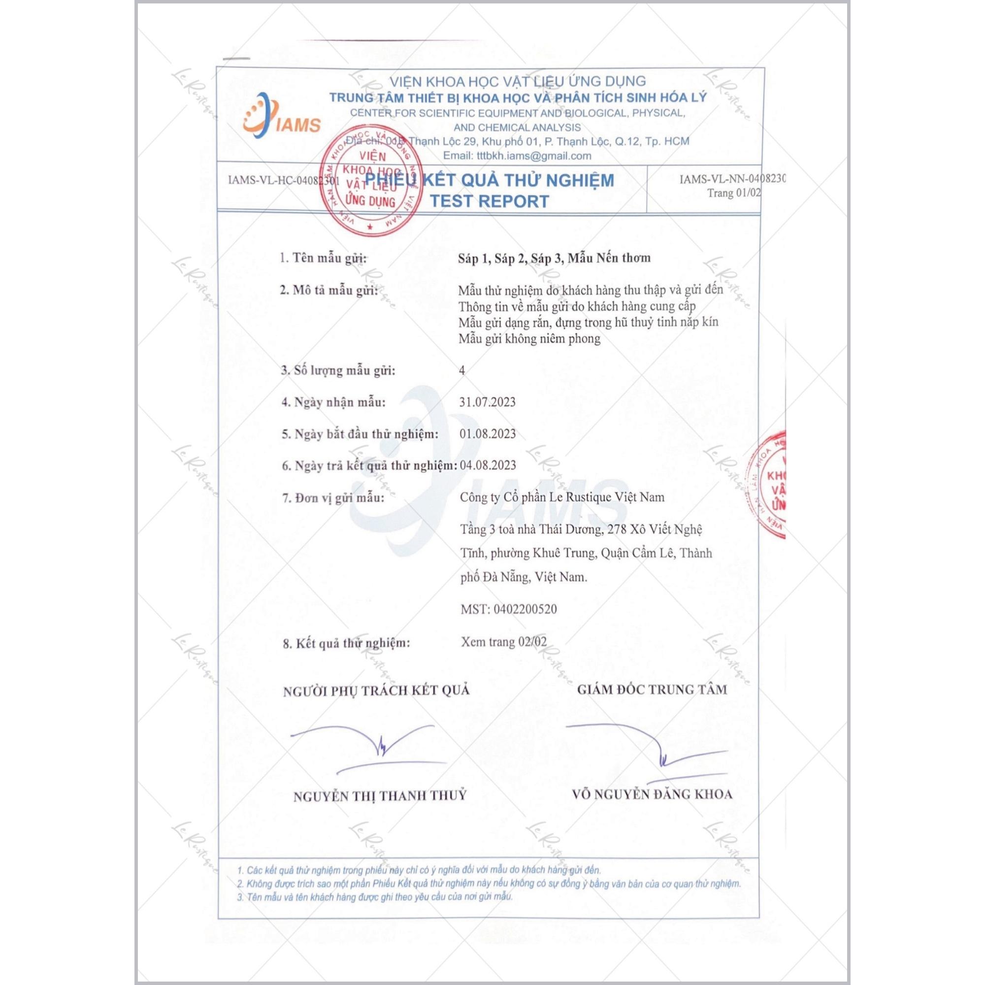 Nến Thơm Trị Liệu Le Rustique Thiên Nhiên (Forrest Haven) - Nến Thơm Cao Cấp - An Toàn Sức Khỏe