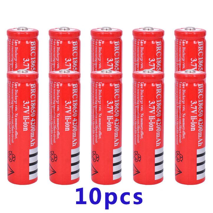 2-10 Chiếc Mới 100% Chính Hãng Pin Sạc 18650 18650 4200 MAh 3.7 V Cho Đèn Pin LED Đèn Pin + Sạc USB Điện Áp Danh Định: 3.7V