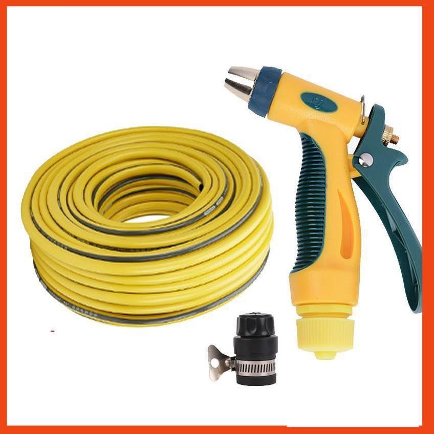 Bộ dây vòi xịt nước rửa xe,tưới cây tăng áp 3 lần 3-5m