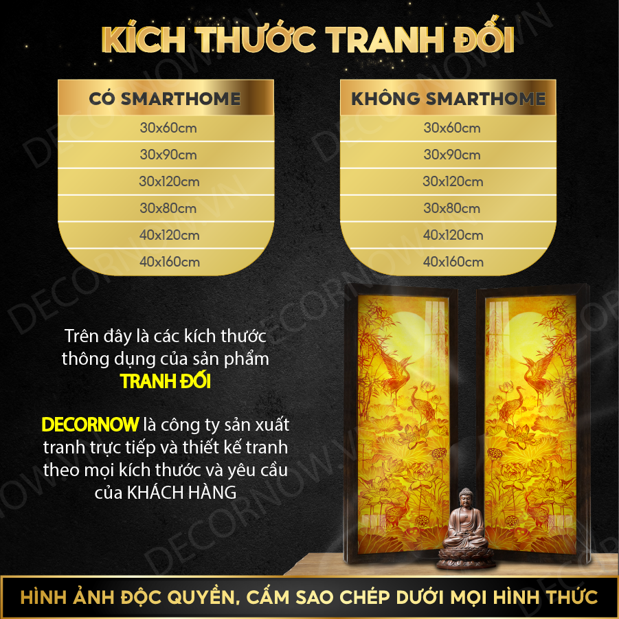 Đèn Hào Quang Phật In Tranh Trúc Chỉ ĐỐI DECORNOW, Trang Trí Ban Thờ Cho Tượng Phật, Hào Quang Trúc Chỉ DCN-30