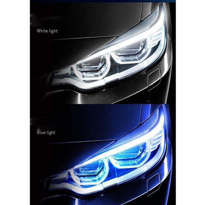 Bộ 2 Dây Đèn Led Mí Ô Tô Tích Hợp Xi Nhan Nháy Đuổi 30cm 45cm 60cm Silicon Chống Nước