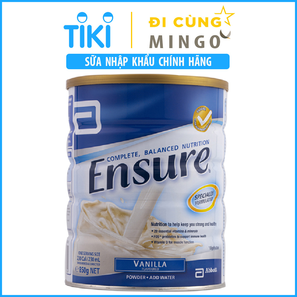 Sữa Ensure Vanilla 850g - Nhập khẩu Úc