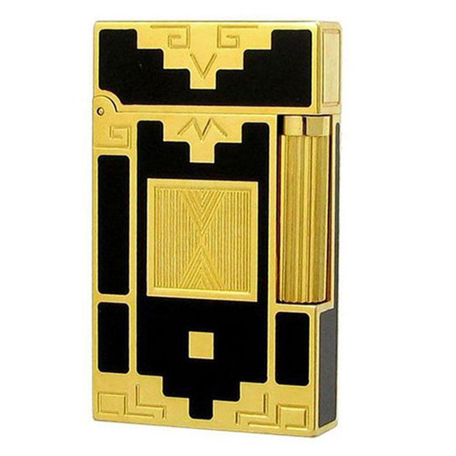 Vỏ Hột Quẹt Bật Lửa Upon D77V Sơn Mài Họa Tiết Hoàng Gia - Dùng Gas Đá Cao Cấp