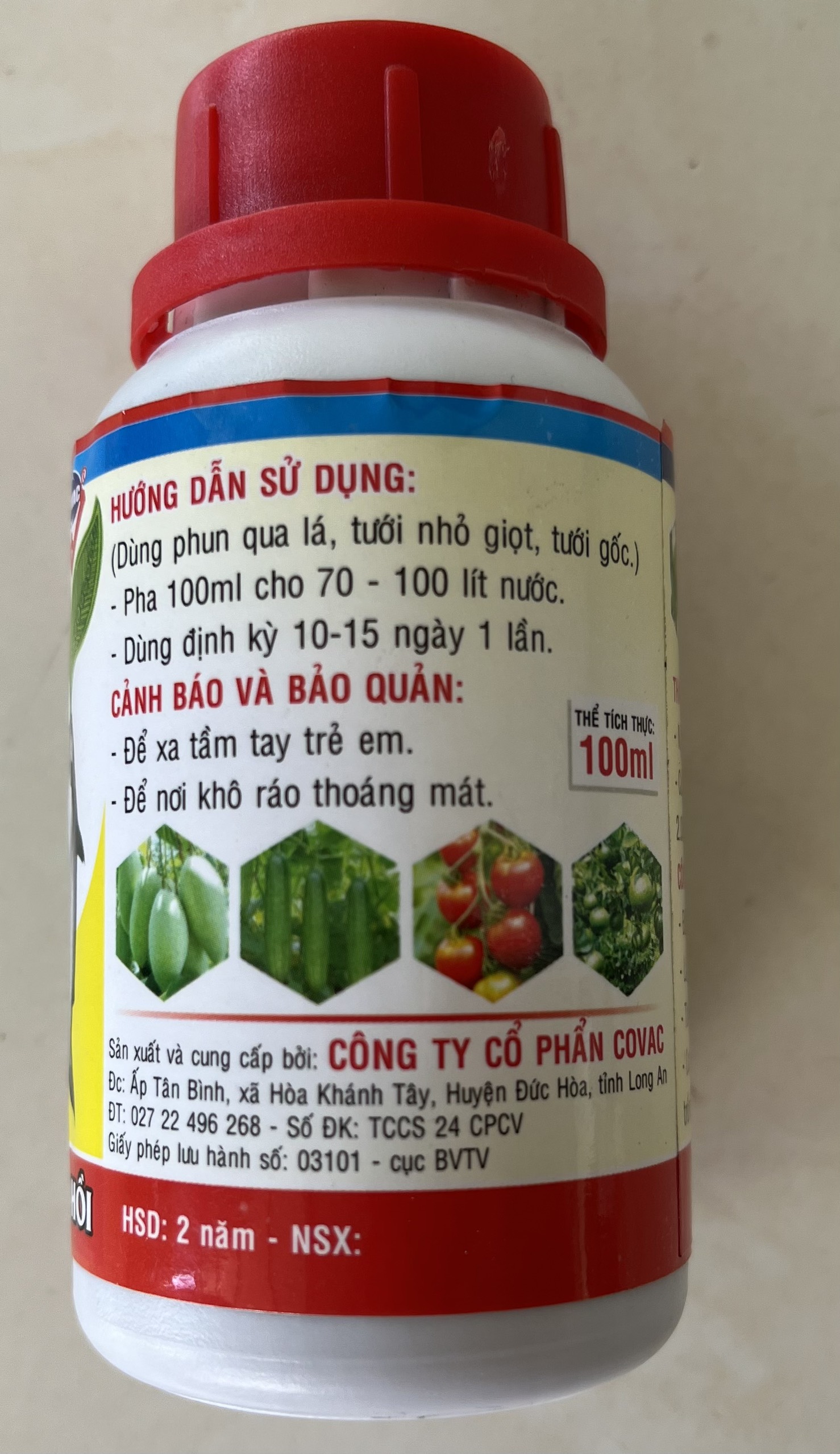 Phân bón lá COVA FISH - Ra Hoa, Lớn Trái (100 ml/chai)