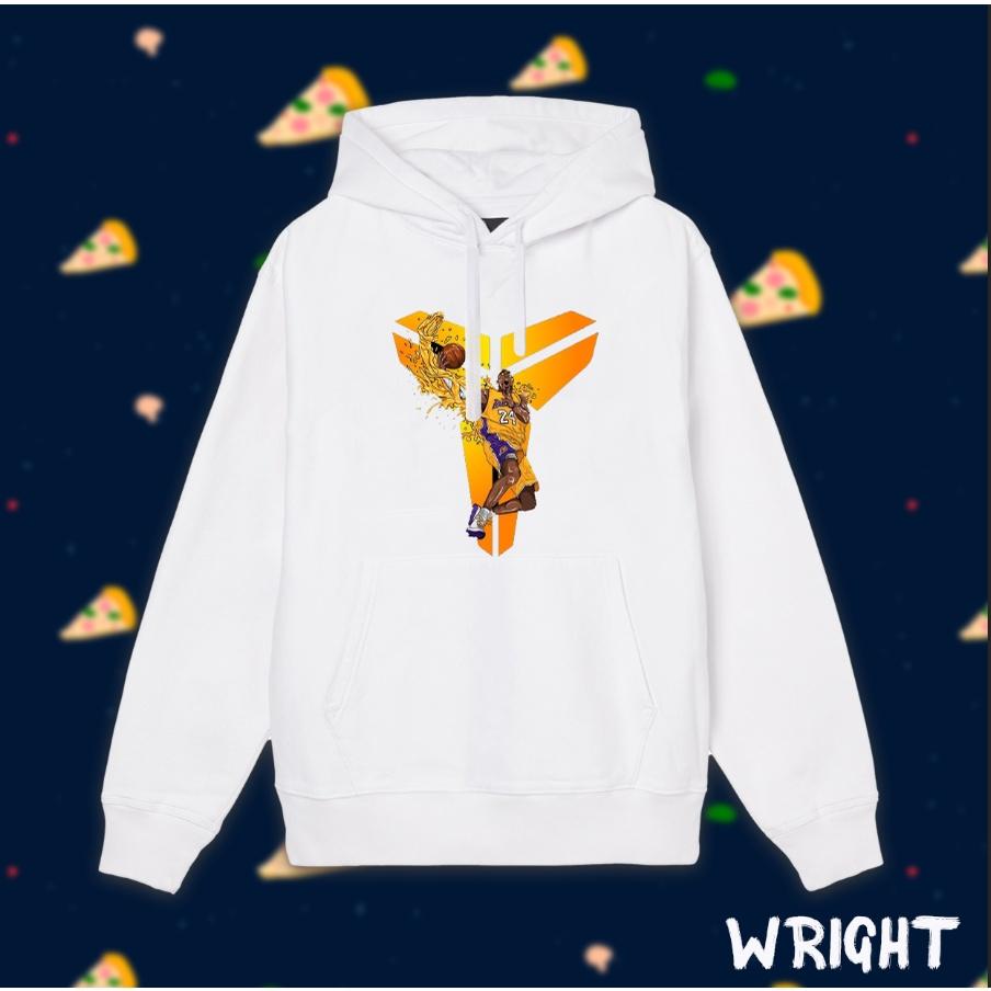 Áo hoodie nam Wright siêu sao bóng rổ Kobe Bryantt biểu tượng cam