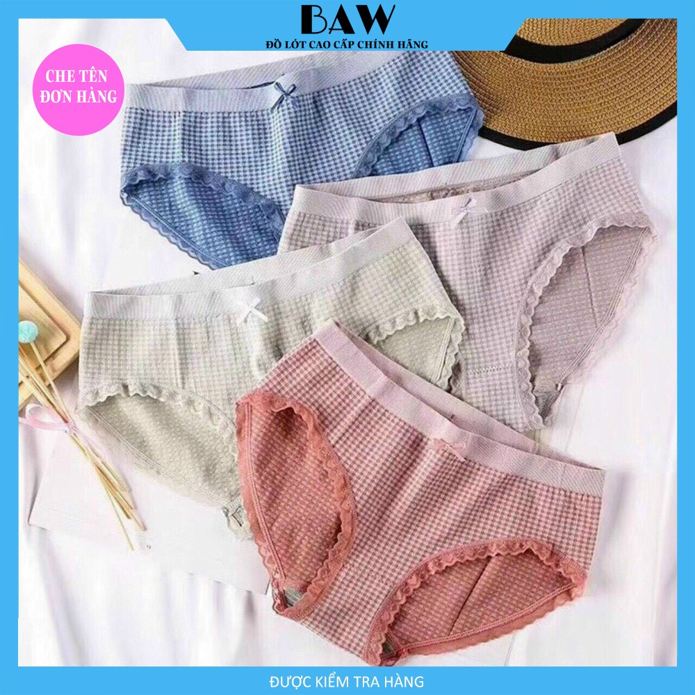 Bộ 5 Quần Lót Cotton dễ thương mềm mại tôn dáng, Hàng xuất nhập thương hiệu Baw mẫu QLN01