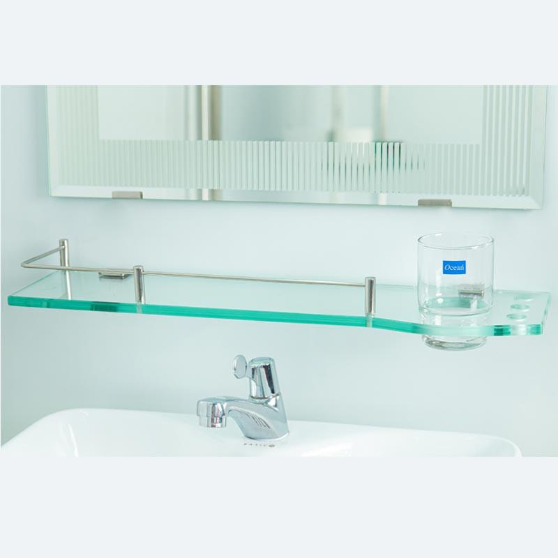 Kệ kính Kibath đa năng kèm ly inox 304