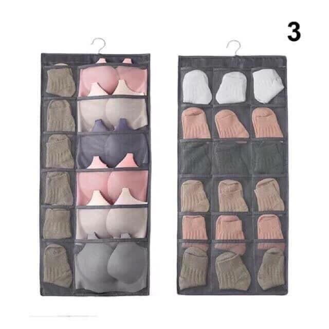 Combo 2 Túi treo đồ lót tiện ích 12 ngăn 2 mặt